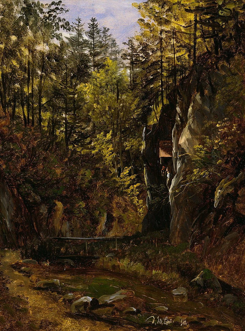 Una strada forestale con un ponte - 1830, National Museum Oslo